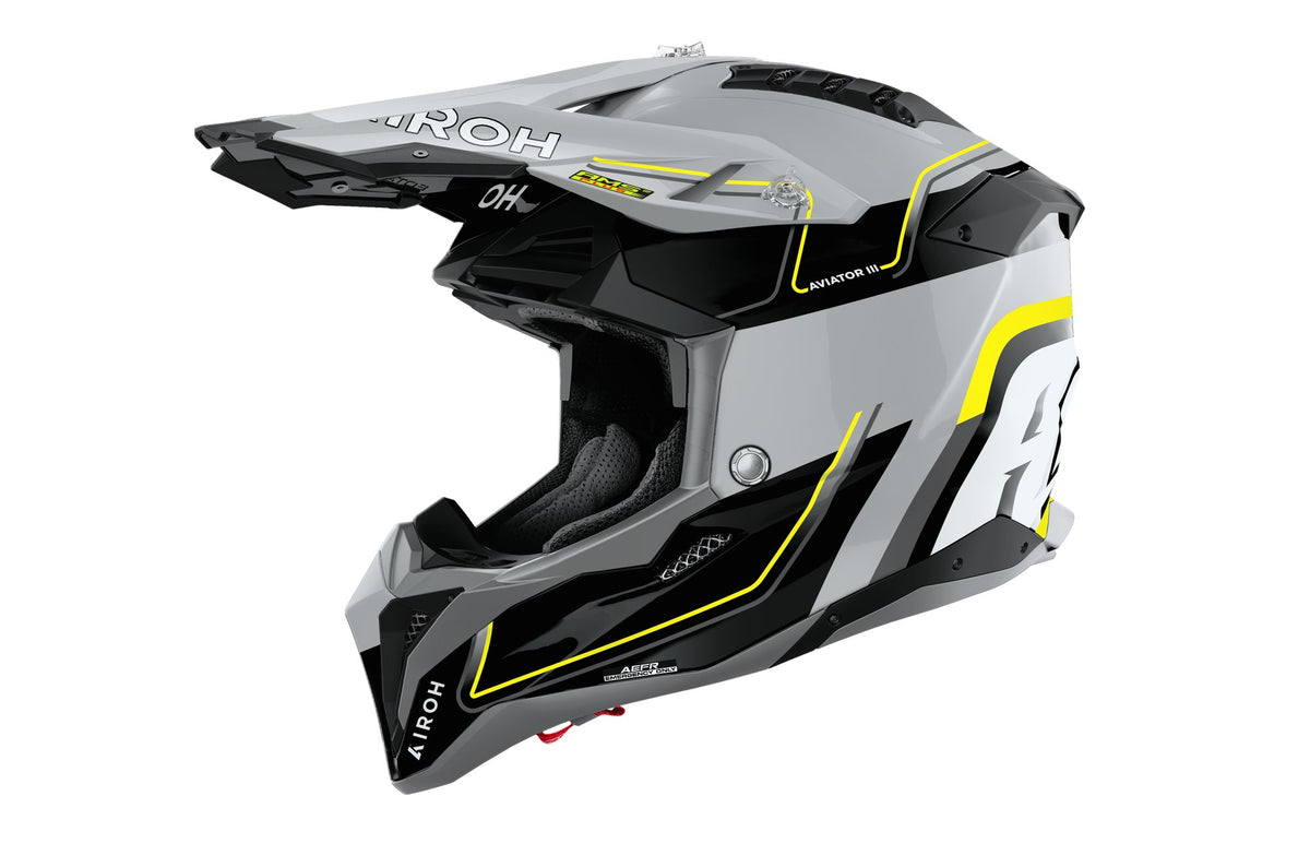 Airoh Aviator 3 crosshelm – Leader geel glanzend