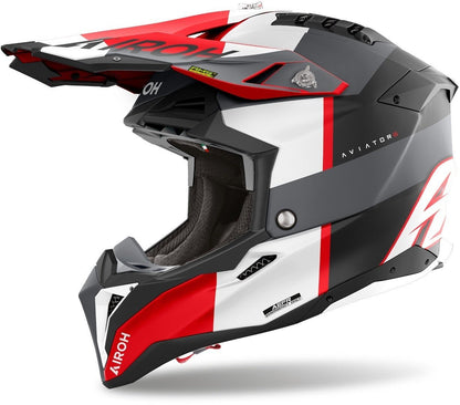 Airoh Aviator 3 Monarch Motocross Helmet Blue White Yellow - MxProStoreParts