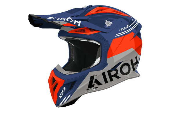 Airoh Aviator Ace 2 crosshelm – Fury Cerulean glanzend