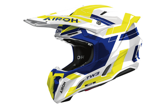 Airoh Twist 3 casco de cross – Dynasty azul/amarillo brillante