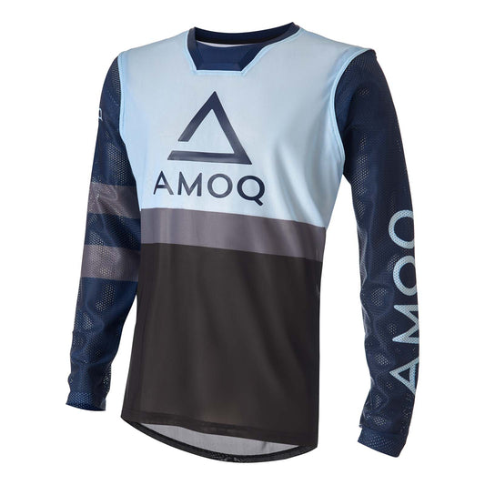 AMOQ Camisa Cruzada Malla Airline azul marino/azul claro