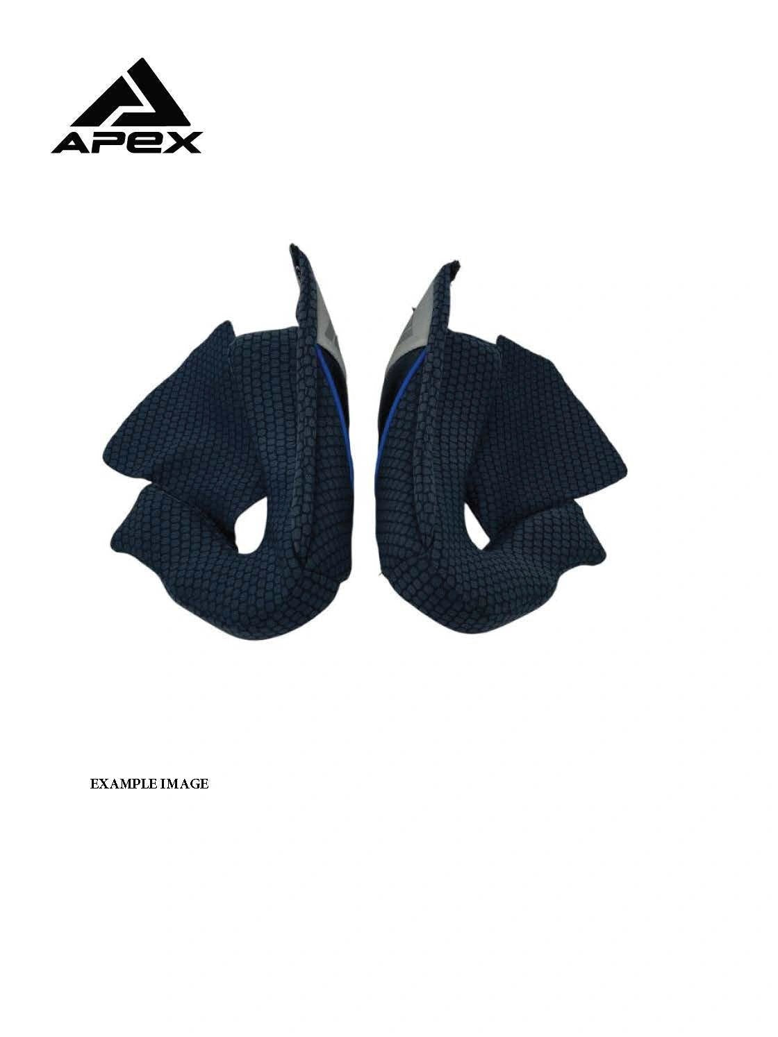 APEX FT300 Regular Cheekpad pair, dark blue textured fabric