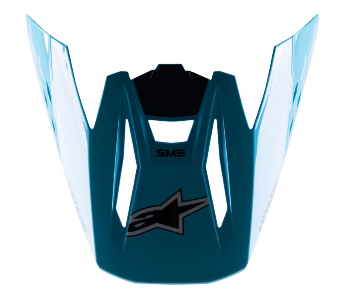 Alpinestars S-M5 Speed Vizier – Lichtblauw zwart glanzend