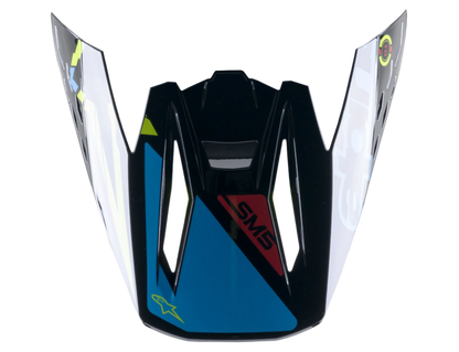 Alpinestars S-M5 Action Vizier – Zwart cyaan geel fluo glanzend