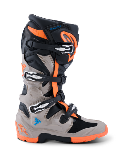 Alpinestars Tech 7 Enduro Laarzen 2026 – Zwart warm grijs oranje fluo