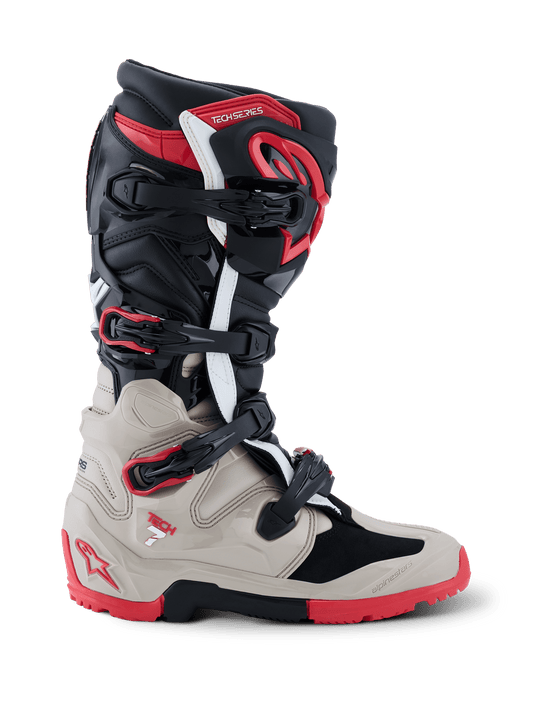 Alpinestars Tech 7 Enduro Laarzen 2026 – Zwart licht grijs bright rood