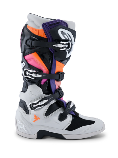 Alpinestars Tech 7 Laarzen – Zwart lght gry orng fluo magenta