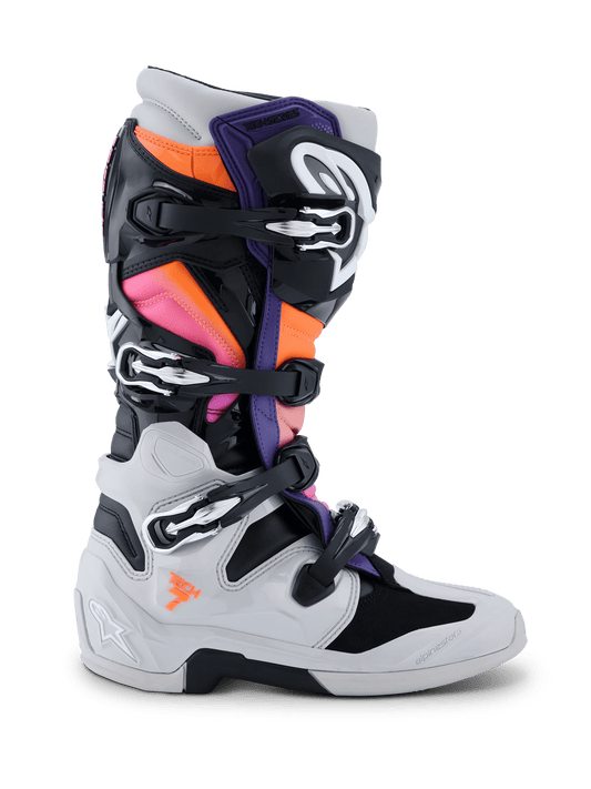 Alpinestars Tech 7 Laarzen – Zwart lght gry orng fluo magenta