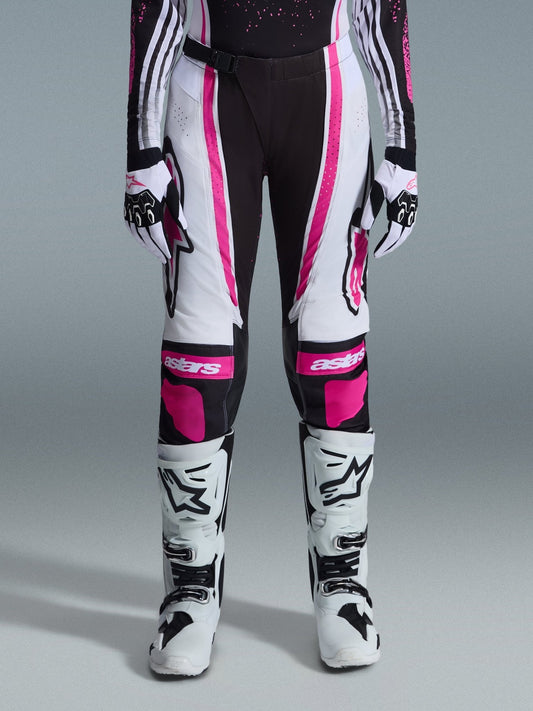 Alpinestars Stella Techstar Nomur Broek 2026 – Zwart wit fuchsia