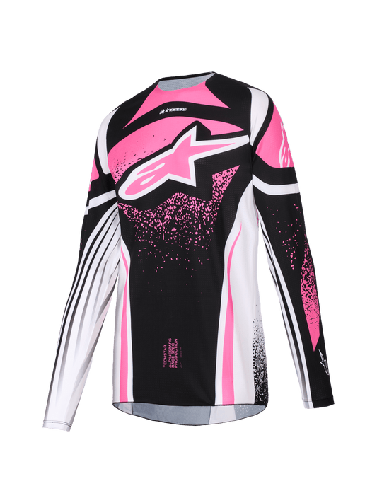 Alpinestars Stella Techstar Nomur Jersey 2026 – Zwart wit fuchsia