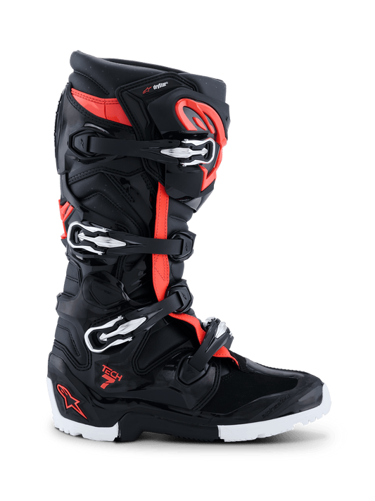 Alpinestars Tech 7 Enduro Drystar® Laarzen 2026 – Zwart rood fluo wit