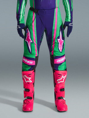Alpinestars Techstar Nomur Broek 2026 – Diep paars groen roze fluo