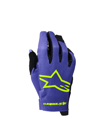 Alpinestars Jeugd Radar Handschoenen 2026 – Paars geel fluo