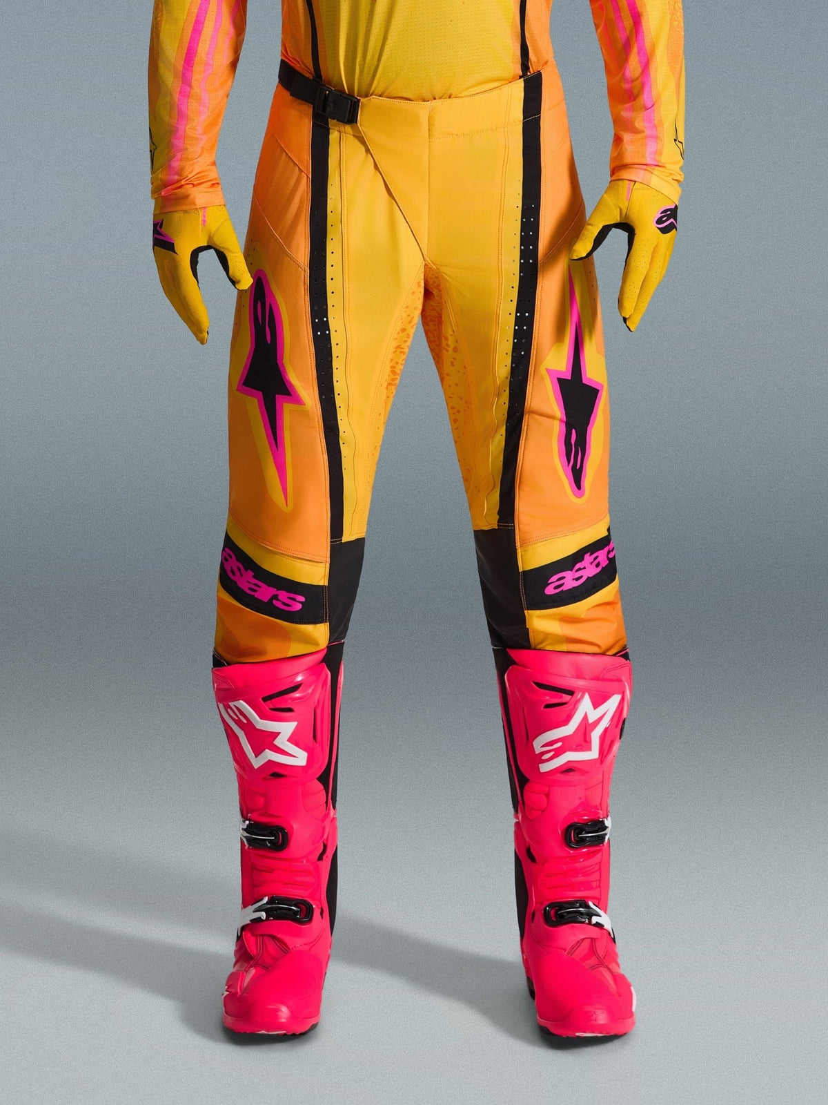 Alpinestars Techstar Nomur Broek 2026 – Oranje geel roze
