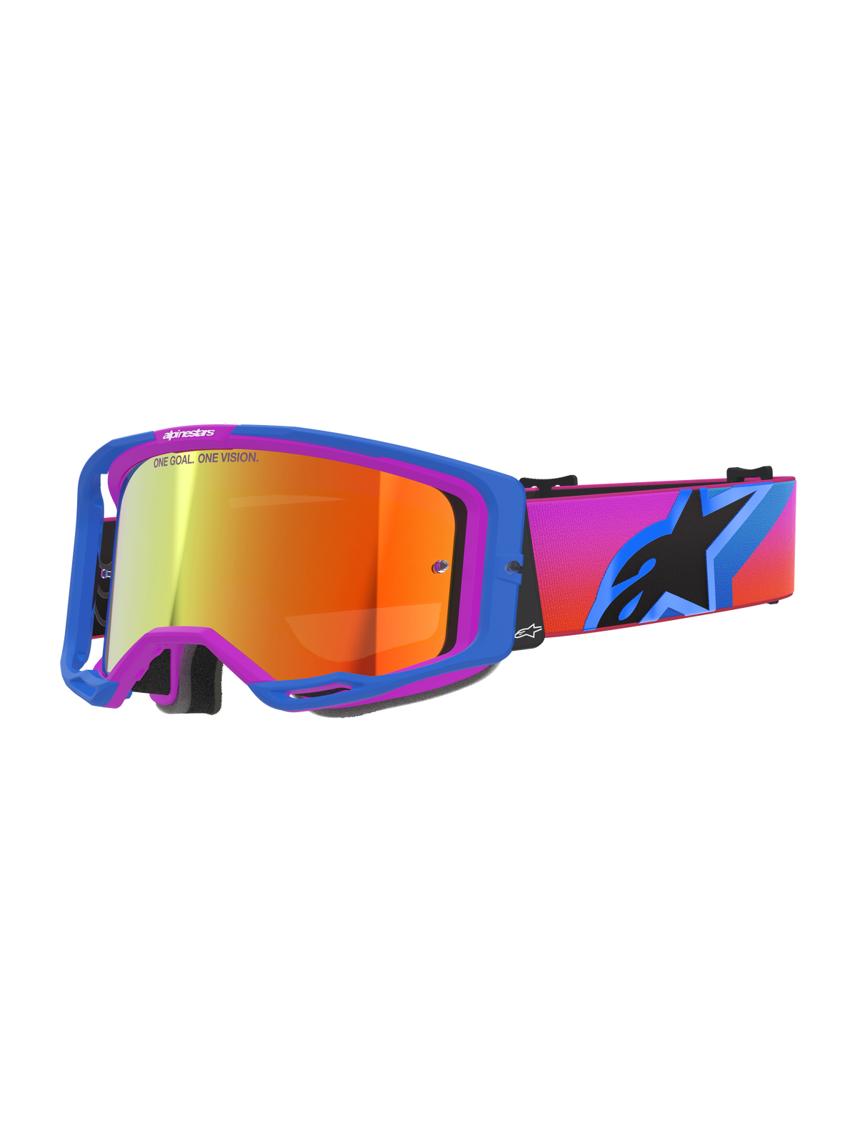 Alpinestars Vision 8 Corp Crossbril – Ucla blauw paars orng spiegel rood