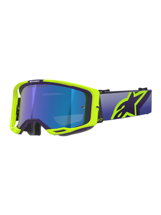 Alpinestars Vision 8 Corp Crossbril – Paars geel fluo spiegel blauw