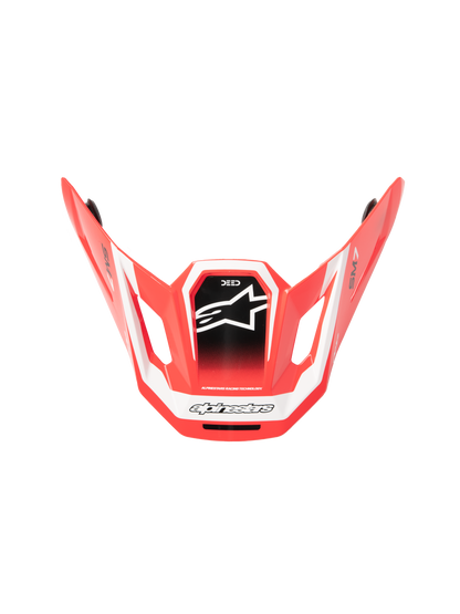 Alpinestars S-M7 Deed Vizier – Rood zwart wit glans