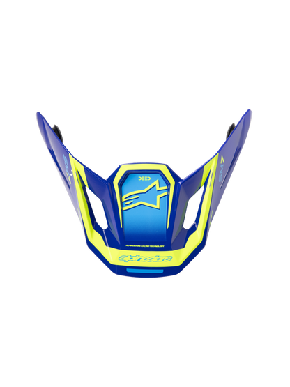Alpinestars S-M7 Deed Vizier – Blauw geel fluo glans