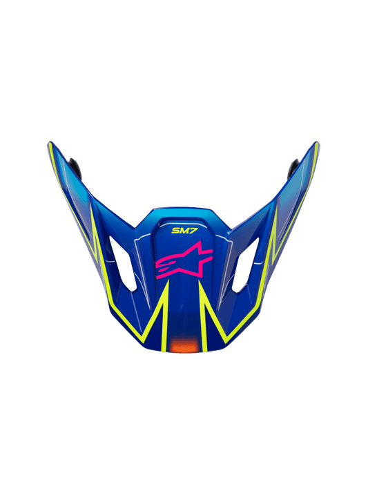 Alpinestars S-M7 Cast Vizier – Blauw roze geel fluo glans