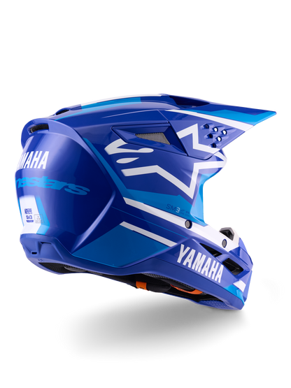 Alpinestars Yamaha S-M3 ECE 22.06 Helm – Blauw wit glans