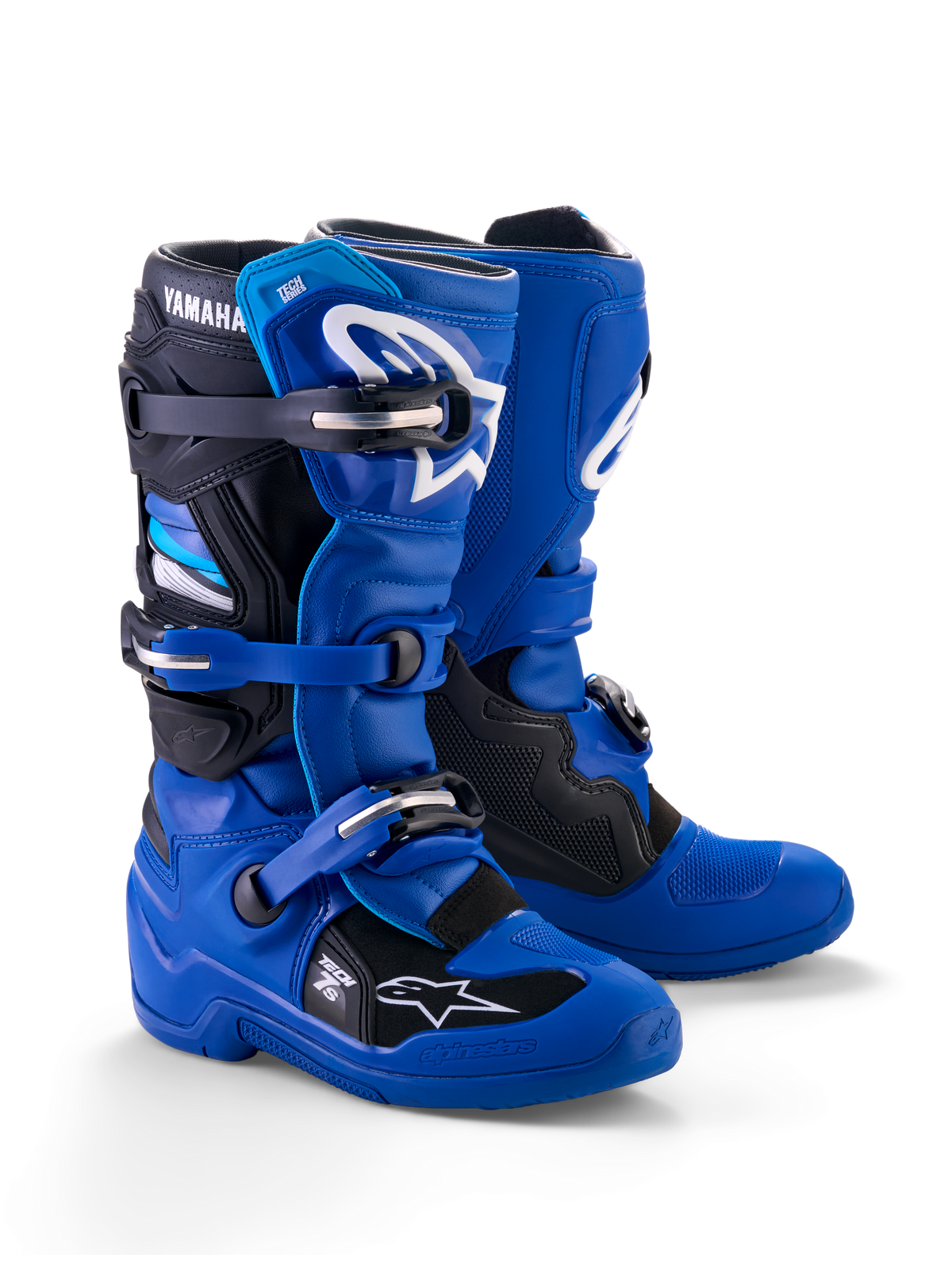 Alpinestars Yamaha Tech 7S-laarzen – Blauw zwart wit