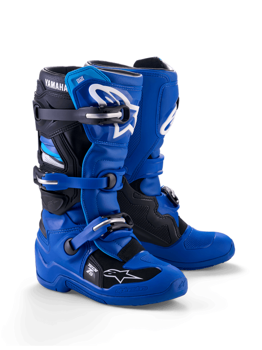 Alpinestars Yamaha Tech 7S-laarzen – Blauw zwart wit