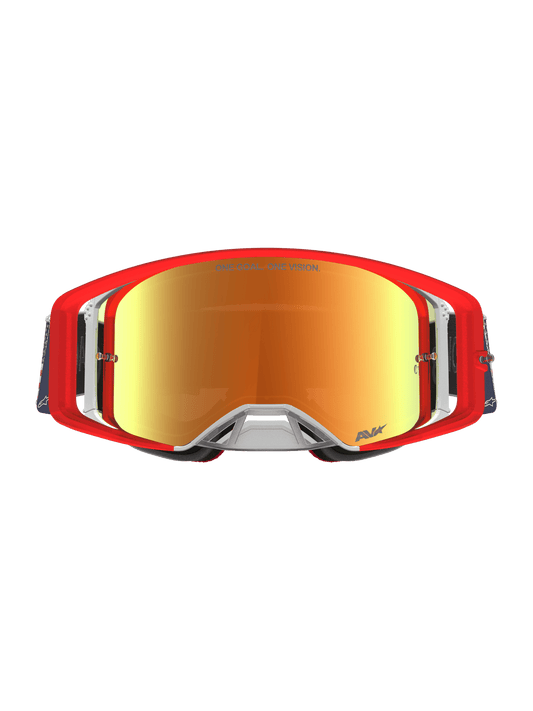 Alpinestars Supertech FiftyFold Beperkte Oplage Crossbril – Blauw rood wit spiegel rood