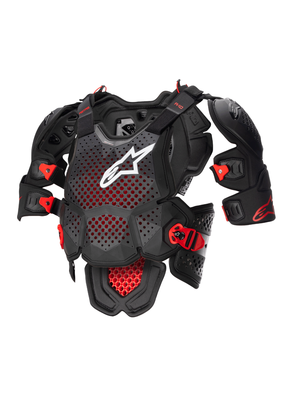 Alpinestars A-10 V2 Volledige Borstbeschermer – Antraciet zwart rood