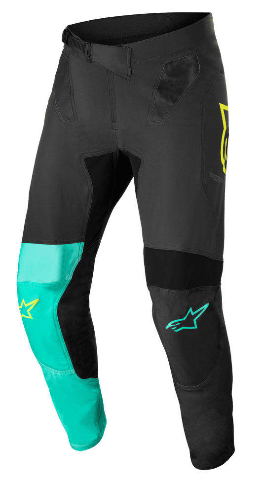 Alpinestars Supertech Blaze Broek – Zwart pastelgroen geel fluo