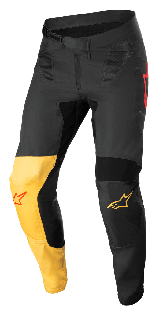 Alpinestars Supertech Blaze Broek – Zwart warm geel rood fluo