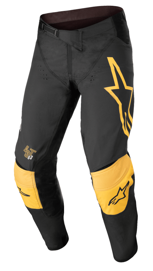 Alpinestars Techstar Quadro Broek – Zwart geel mandarijn
