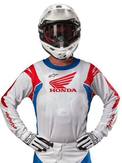 Alpinestars Honda Racer Iconic Jersey – Wit helderblauw helderrood