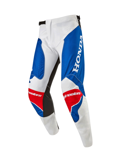 Alpinestars Honda Racer Iconic Broek – Wit helderblauw helderrood