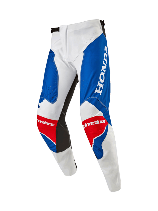 Alpinestars Honda Racer Iconic Broek – Wit helderblauw helderrood