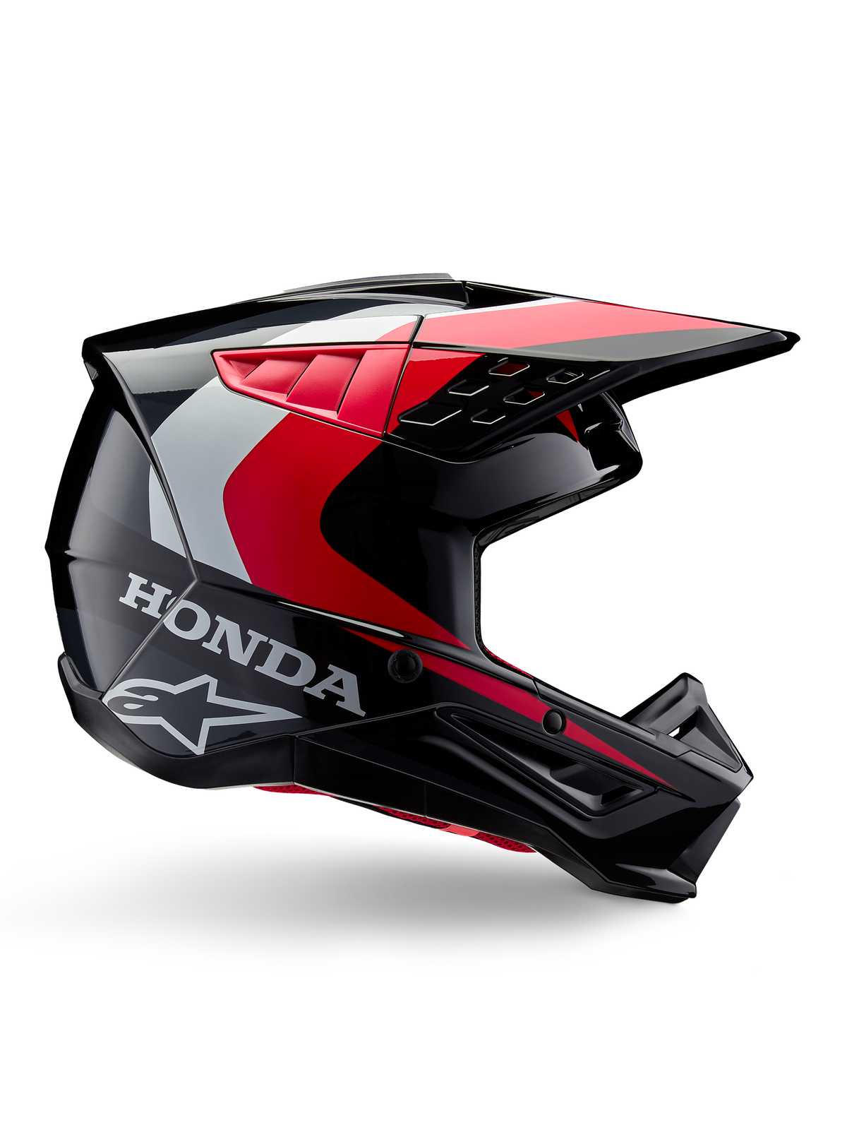 Alpinestars Honda S-M5 Helm ECE 22.06 – Zwart rood glanzend