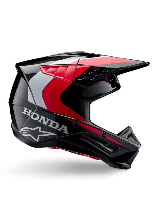 Alpinestars Honda S-M5 Helm ECE 22.06 – Zwart rood glanzend