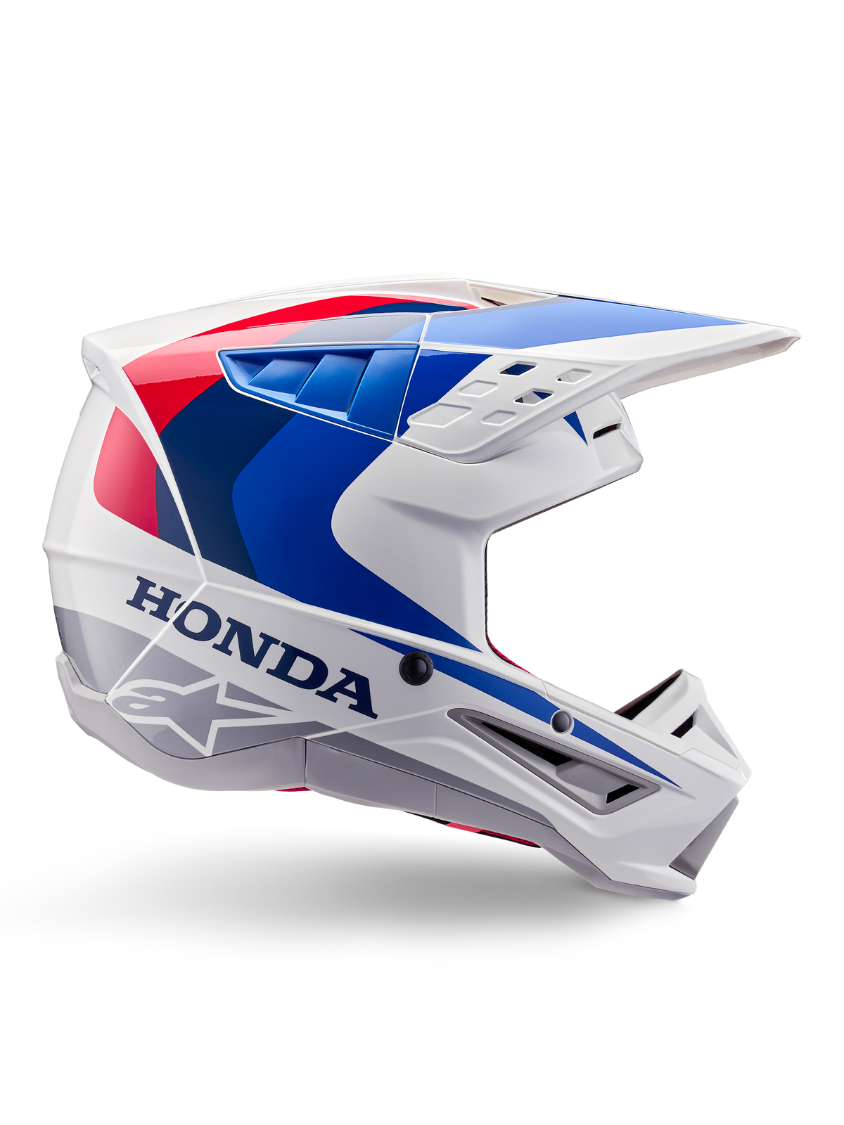 Alpinestars Honda S-M5 Helm ECE 22.06 – Wit blauw rood glanzend