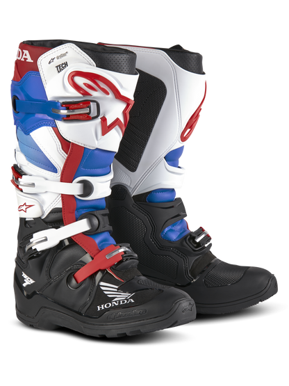 Alpinestars Honda Tech 7 Enduro Drystar® Laarzen – Zwart wit blauw helder rood