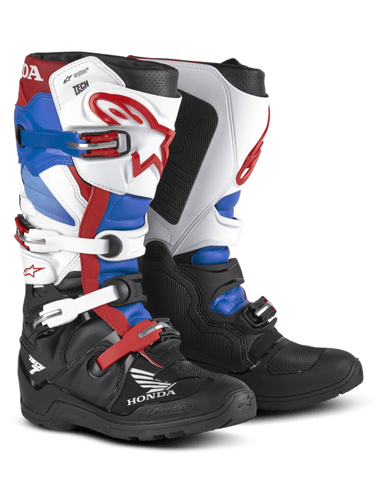 Alpinestars Honda Tech 7 Enduro Drystar® Laarzen – Zwart wit blauw helder rood