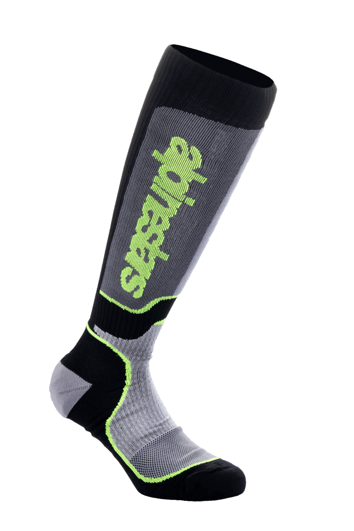 Alpinestars MX Plus Sokken – Zwart grijs geel fluo