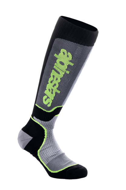 Alpinestars MX Plus Sokken – Zwart grijs geel fluo