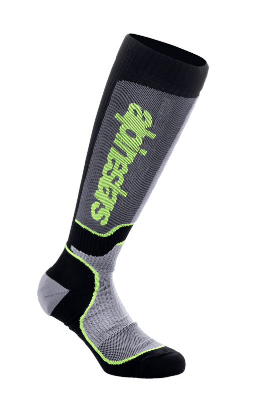 Alpinestars MX Plus Sokken – Zwart grijs geel fluo