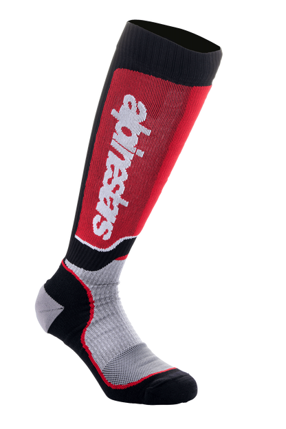 Alpinestars MX Plus Sokken – Zwart grijs rood