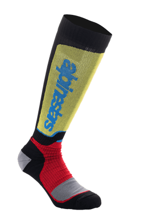 Alpinestars MX Plus Sokken – Zwart rood lichtblauw