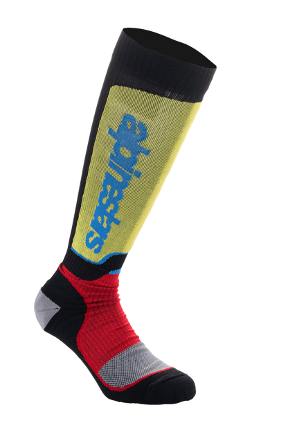 Alpinestars MX Plus Sokken – Zwart rood lichtblauw