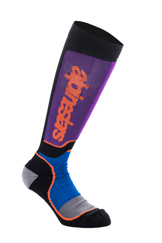 Alpinestars MX Plus Sokken – Zwart koningsblauw purper