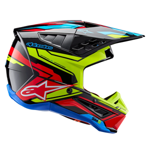 Alpinestars S-M5 Action 2 ECE 22.06 Casco – Negro amarillo fluorescente rojo brillante