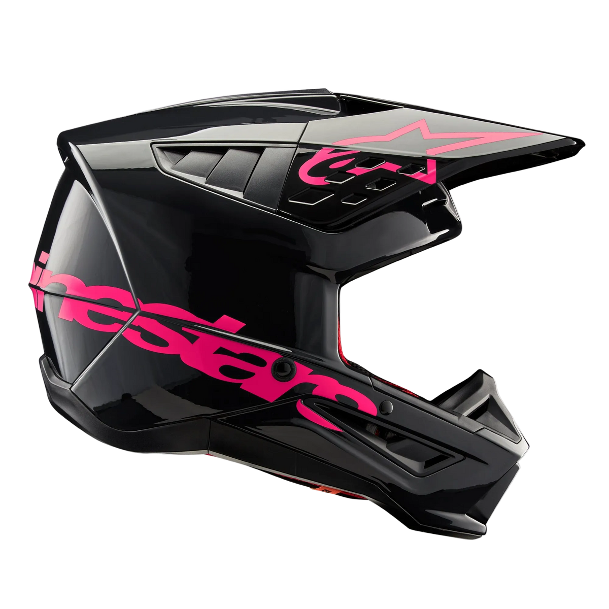 Alpinestars S-M5 Corp Helm ECE 22.06 – Zwart diva roze glanzend