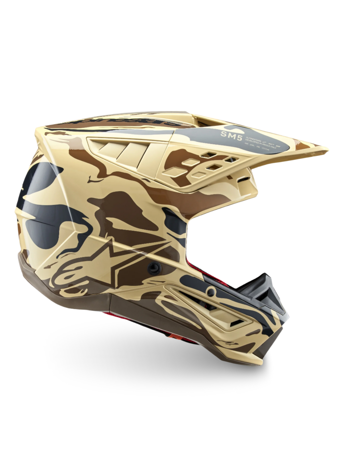 Alpinestars S-M5 Mineral Helm ECE 22.06 – Donkerbruin kangoeroe mat
