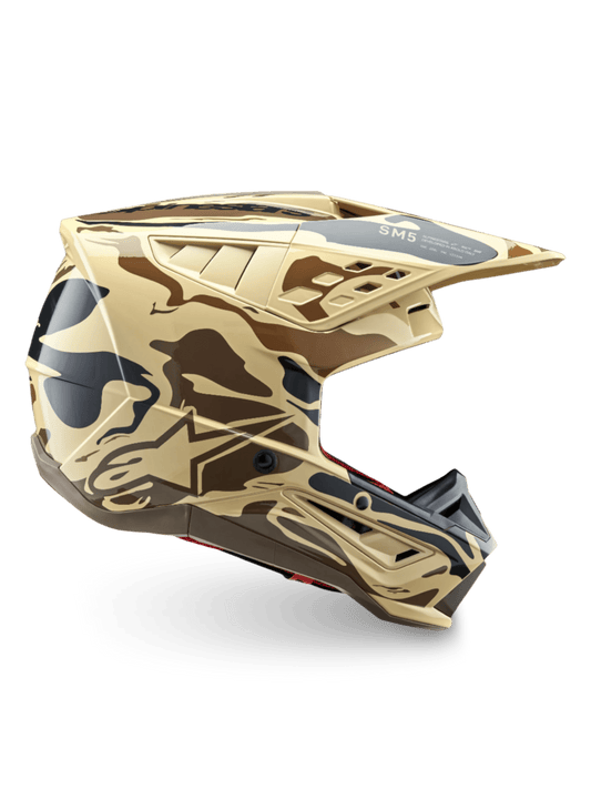 Alpinestars S-M5 Mineral Helm ECE 22.06 – Donkerbruin kangoeroe mat